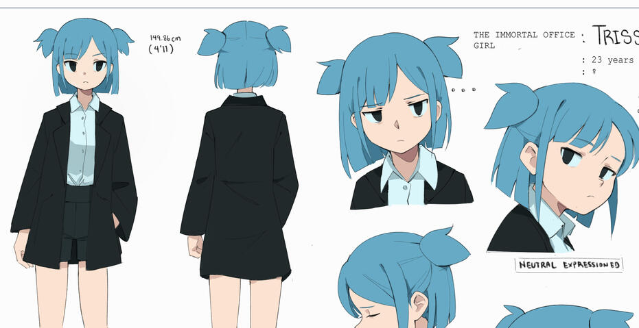 Character designs and Character sheets